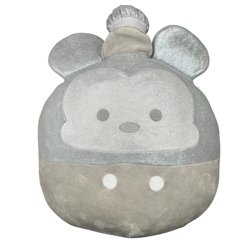 Squishmallows Steamboat Willie Mickey Large 17" Plush Disney‎ 100 Years Silver
